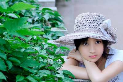 修图 美女 帽子