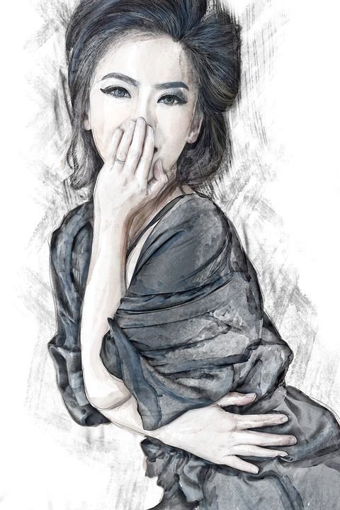 女士 床 模型 漂亮 美丽的 女性 家 女孩 人 吸引人的