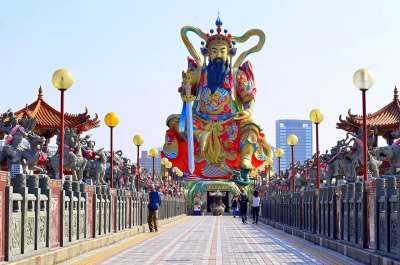 台湾 高雄 寺庙 结构 佛教徒 佛教 吸引力 地标 著名的