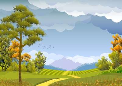 插图 背景 墙纸 景观 自然 天空 云 树木 农村 字段