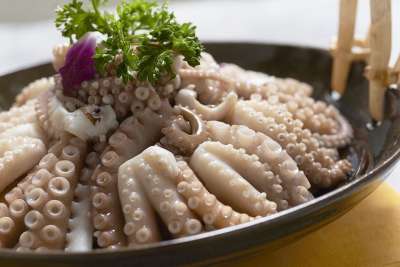 海鲜 章鱼 鱿鱼须 美食 摄影 刺身 吸盘 生食 章鱼 章鱼
