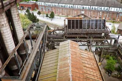建筑学 钢厂 厂区建设 老的 工厂 行业 工业建筑 弃 钢铁生产