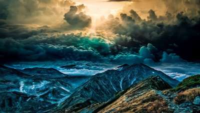 山 云 顶峰 气氛 大气 幻想 景观