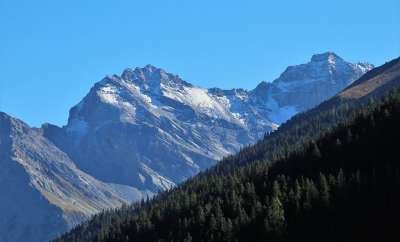 返回页首 山 高度 雪 达沃斯 阿尔卑斯山 以上 全景图 天空