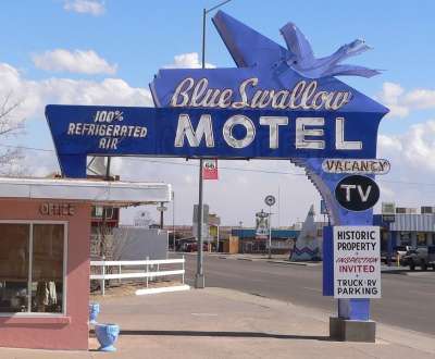 Tucumcari 新墨西哥 汽车旅馆 房间 建筑物 地标 老的