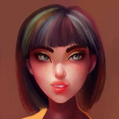 肖像 女孩 卡通 女士