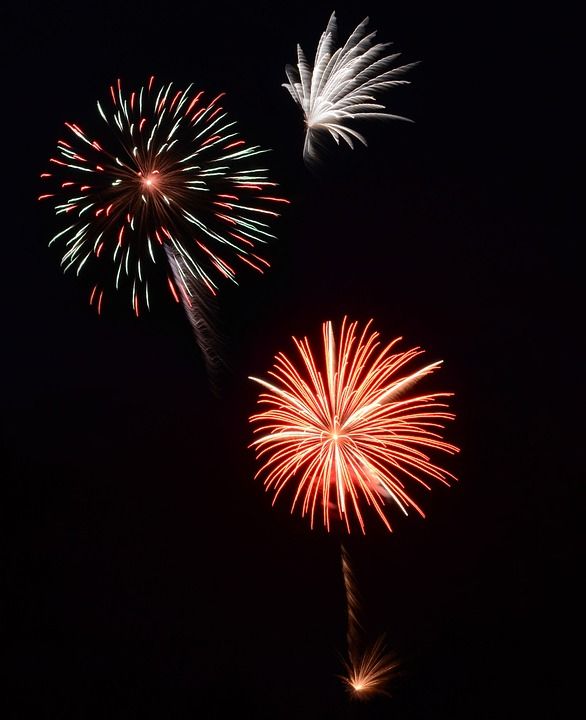 烟花 7 月 4 日 独立 庆典 七月 第四名 夜晚 爆炸 假期