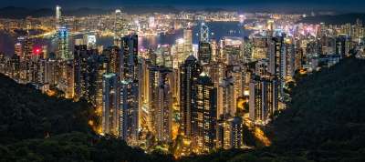 全景 城市景观 市中心 城市 天际线 香港 房屋 摩天大楼