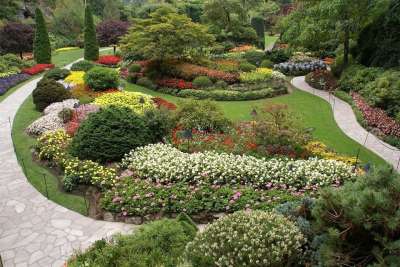 布图 植物园 布查特花园 花园 景观 公园 风景 旅游景点