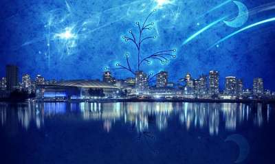 梦幻 城市 童话 月亮 星空 星空 星空 星空 星空 星空