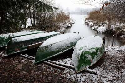 船 渔船 水 自然 景观 湖 雪 落下 寒假