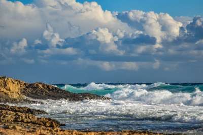 波浪 海滩 自然 冬天 季节 景观 天空 云 地平线 海景