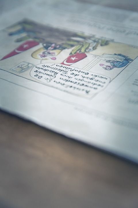 报纸 信息 介质 消息 象征 新闻 读 通信 漫画 画画