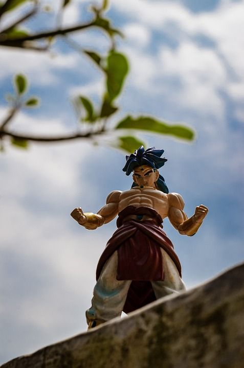 动作人物 悟空 贝吉塔 龙球 墙 阁楼 溪 树木 天空 荒野