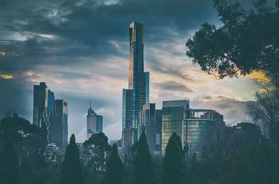 墨尔本 城市 城市景观 塔 天空 摩天大楼 城市的 结构