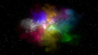 抽象的 多雾路段 有色 星星 3D 搅拌机