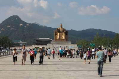 光化门 景福宫 钟路区 汉城 韩国 雕像 世宗路 纪念碑