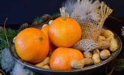 橘子 花生 坚果 圣诞节 冬天 来临 健康 果味 水果 一顿饭
