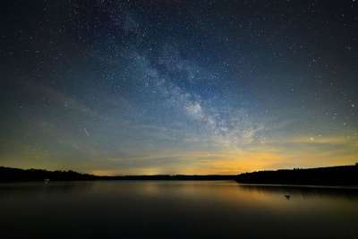 银河系 湖 景观 星星 水 水域 空间 自然 星系 银河