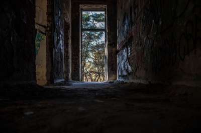 弃 建造 门 墙 涂鸦 破旧的 废墟 结构 Urbex