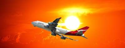傍晚的天空 喷射 孤立 飞机 航空旅行 旅行 客机 运输 飞行员