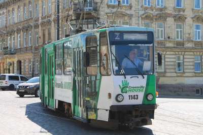电车 Lychakivska街 乌克兰 狮子 古老的都市 旅游 旅行