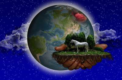 世界 拯救世界 地球 马 模具 纯种阿拉伯 骘 马头 动物 火