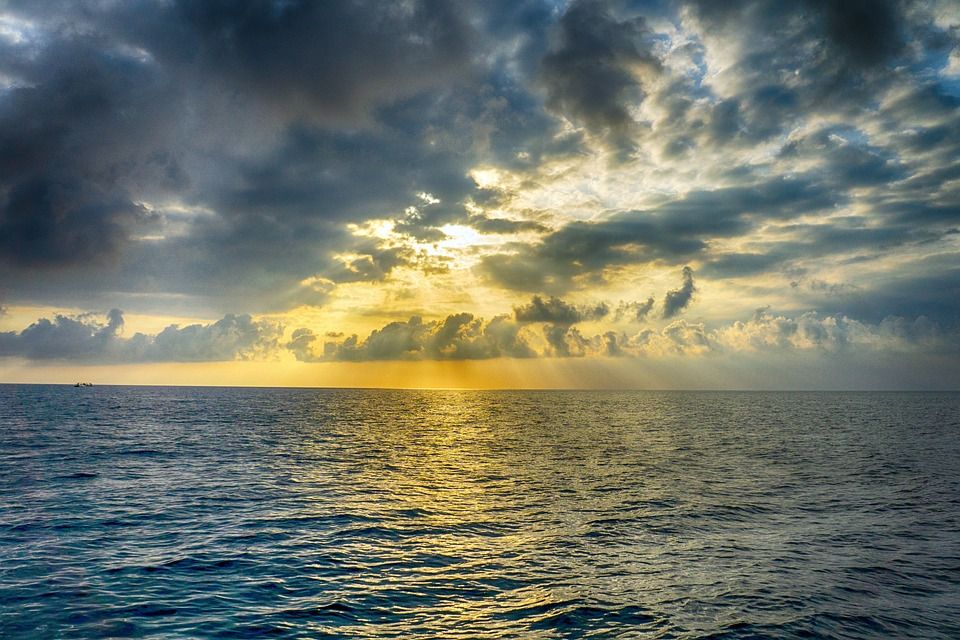 海, 黑海, 天空, 日落, 晚上, 阳光, 云, 海洋, 阿纳帕, 俄罗斯