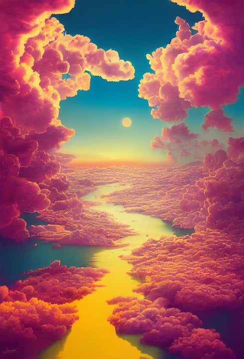 云 天空 日落 天堂 海洋 海 积云 黄昏