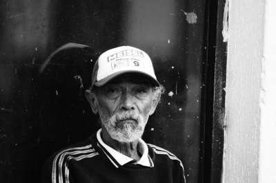 老人 户外 肖像 哥伦比亚 黑和白
