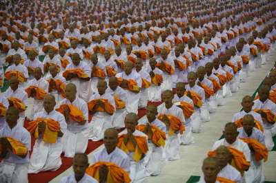 僧侣 泰国 圣职 佛教 佛教徒 祈祷 仪式 节日 传统 人们