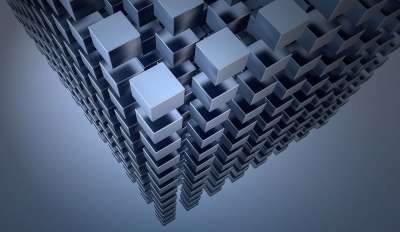 骰子 立方体 建筑学 抽象的 几何 天堂 光 金属的 3D