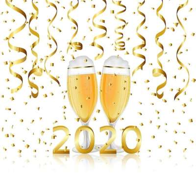 年底 新年快乐 庆祝 香槟酒 快乐 年 方 节日 杯子