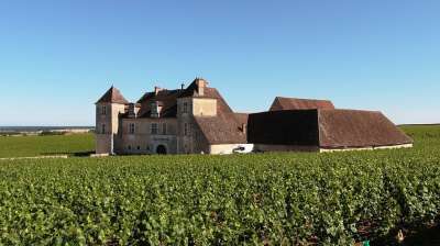 Clos De Vougeot 城堡 勃艮第 法国 蓝色的 天空 城堡