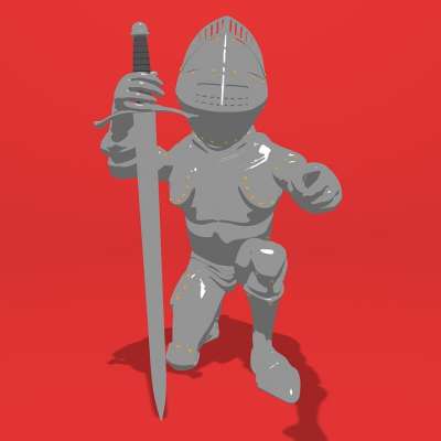 骑士 3D 中世纪 盔甲 战士 历史 士兵 卡通片 城堡