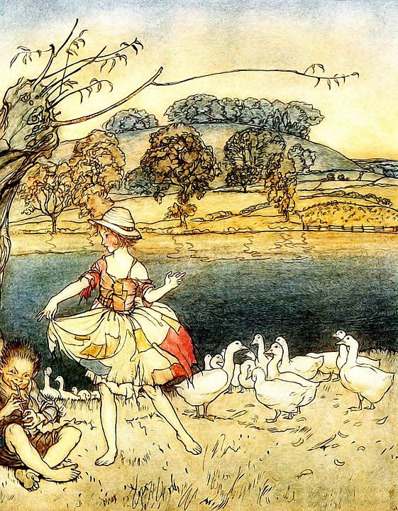 优质的 阿瑟·拉克汉姆 维多利亚时代的 老的 古董 幻想 童话