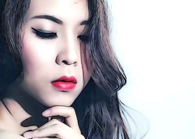 女性 美丽的 页 长发 红唇 亚洲 女孩 优美 好的 美丽