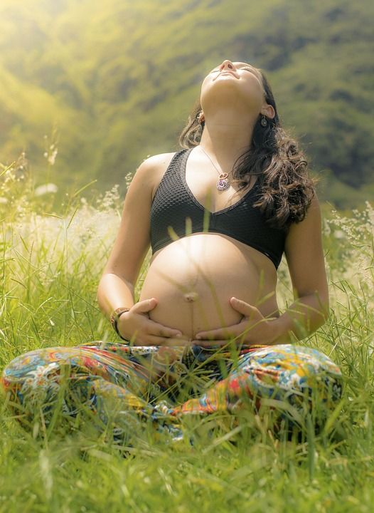 人们 女士 孕 母亲 婴儿 孩子 自然 绿色 草