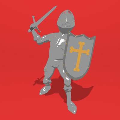骑士 3D 中世纪 盾 盔甲 战士 历史 士兵 卡通片 城堡