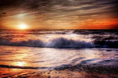 太阳 海滩 海 日落 浪漫 黄昏 夏天 自然 波浪 沙 景观