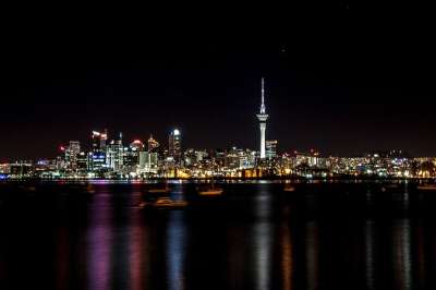夜晚 奥克兰 新西兰 城市 黑市 黑色新闻 黑夜 黑色新