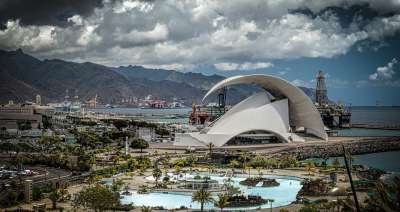 假期 旅行 全景 歌剧 建造 建筑学 特内里费岛 城市 圣诞老人