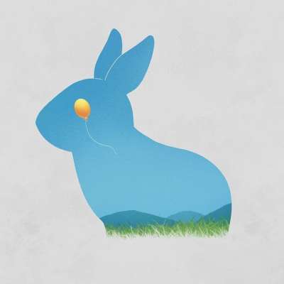 兔子 气球 轮廓 想象力 幻想 创造力 绘画 艺术 大纲
