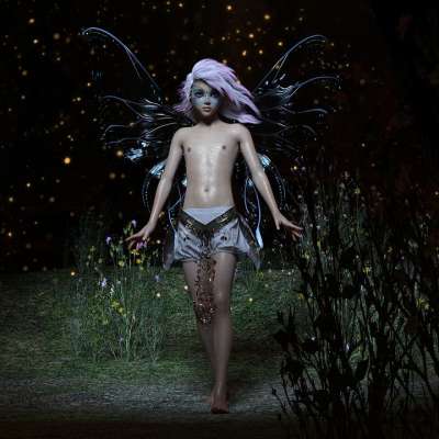 精灵 蝴蝶翅膀 童话 仙女 幻想 神秘生物 自然 神秘 魔术