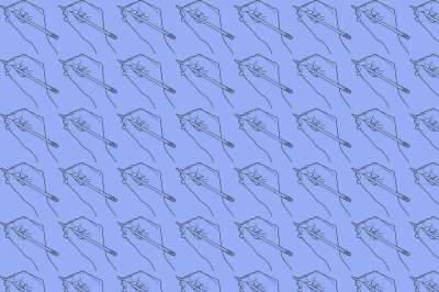 写作 写手 数码纸 蓝色背景 蓝色壁纸 线条艺术 画画 手