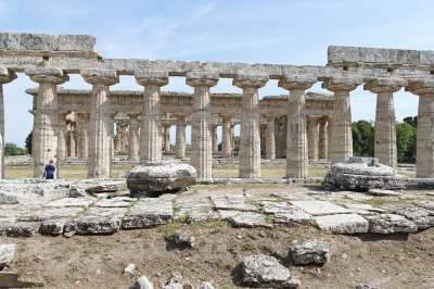 饮料 意大利 古老的 Salerno 建筑学 寺庙 废墟 观光