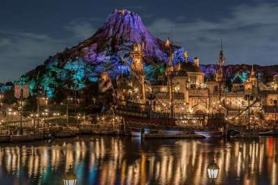迪士尼 迪士尼海洋 夜景 光 杰出的 日本 建造 建筑学 颜色