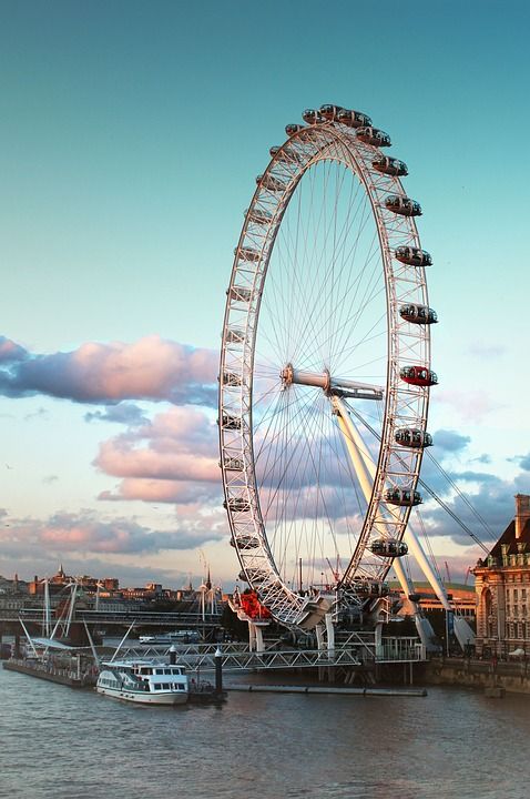 英国 伦敦 眼睛 旅行 云 天空 伦敦眼 水 表面 太阳 光