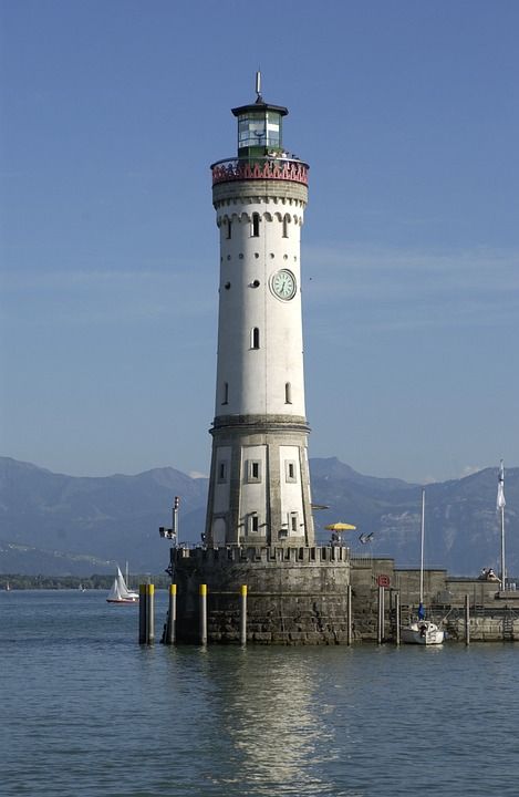 康斯坦茨湖 Lindau湖 水 德国 度假胜地 旅游 巴伐利亚