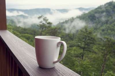 黑烟山 咖啡 自然 假期 放松 饮料 旅行 松弛